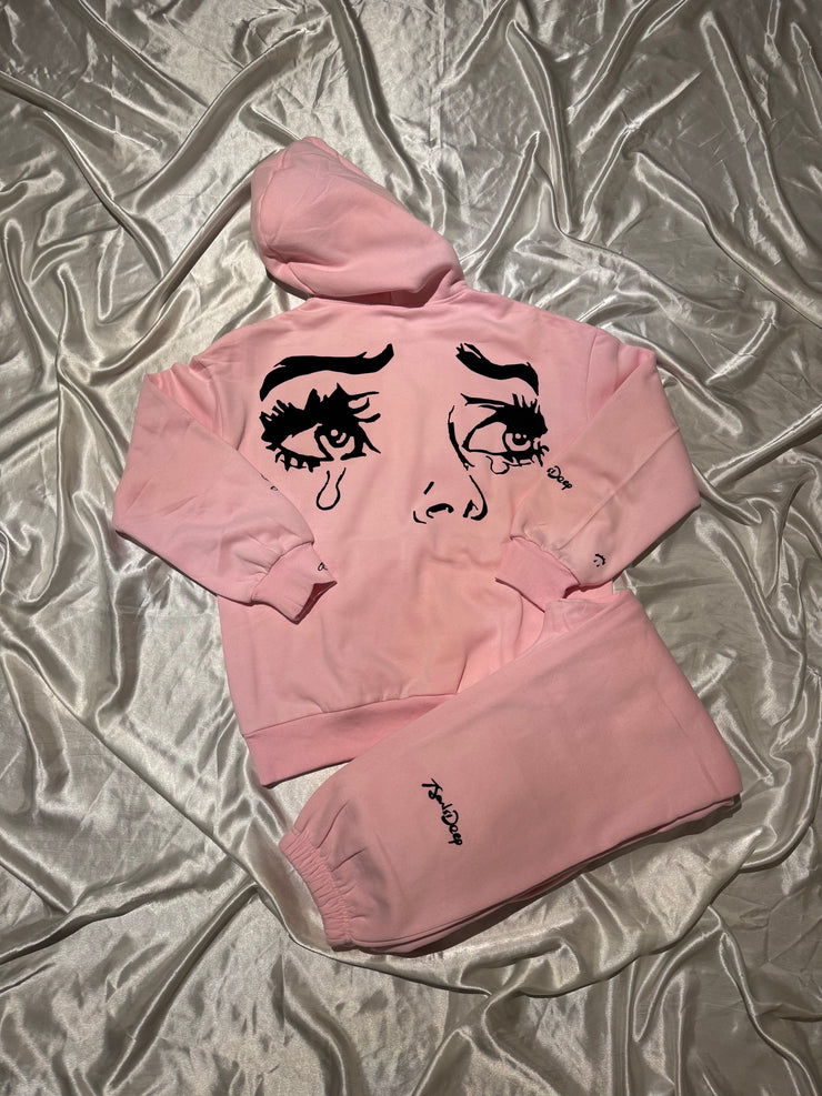 “I might fall in Love with you” Pink Hoodie set